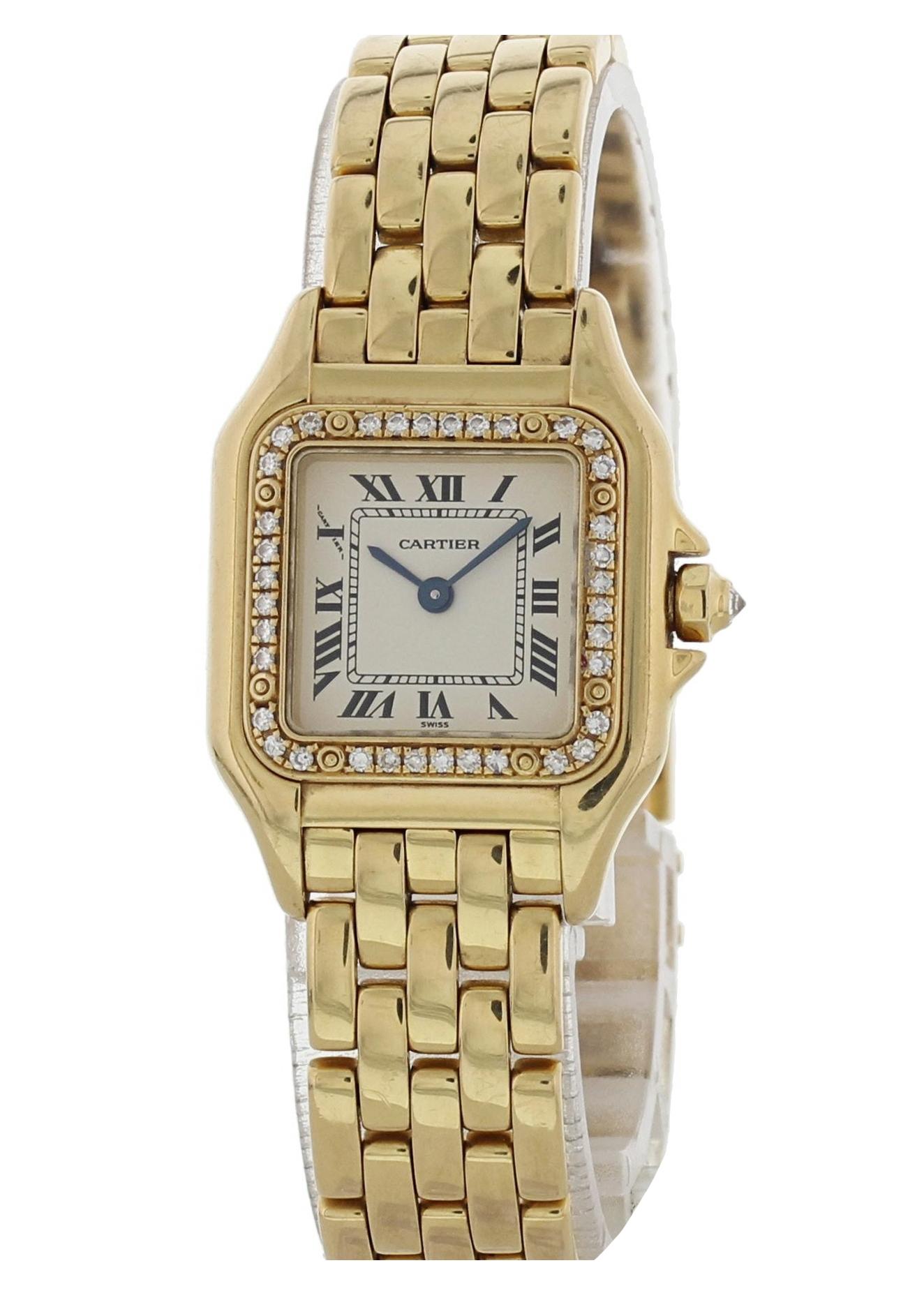 Women's Cartier Panthere 1280 18 Karat Ladies Diamonds Watch