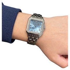 Cartier Panthere 1650 Blue MOP 18K White Gold Watch Vintage Cartier Panthere 1650 Blue MOP 18K White Gold Watch