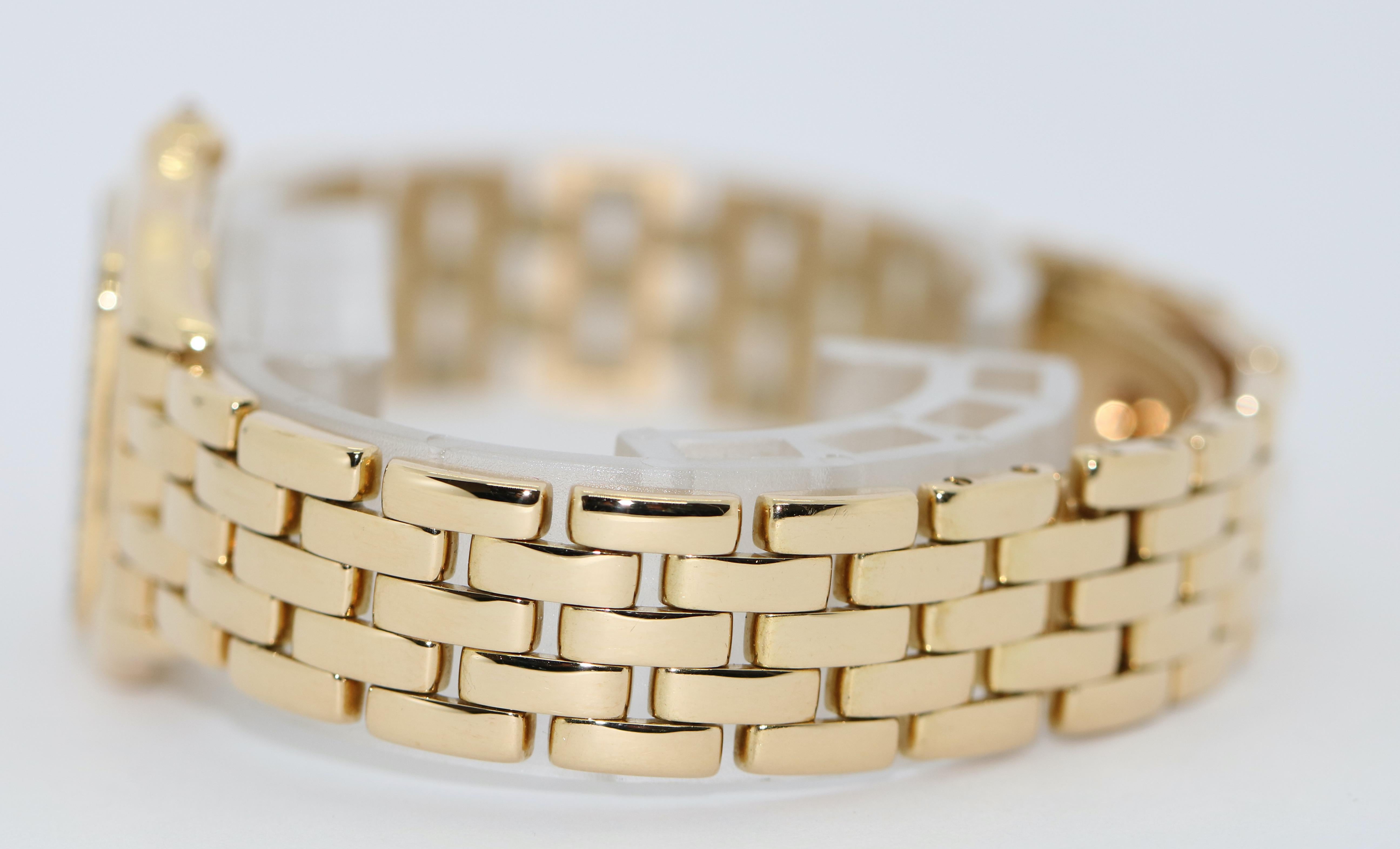 Cartier Panthère 18 Karat Gold Ladies Wrist Watch with Diamonds In Good Condition In Berlin, DE