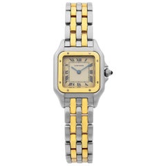 Cartier Panthere 18 Karat Gold Steel Ivory Dial Quartz Ladies Watch W25029B6