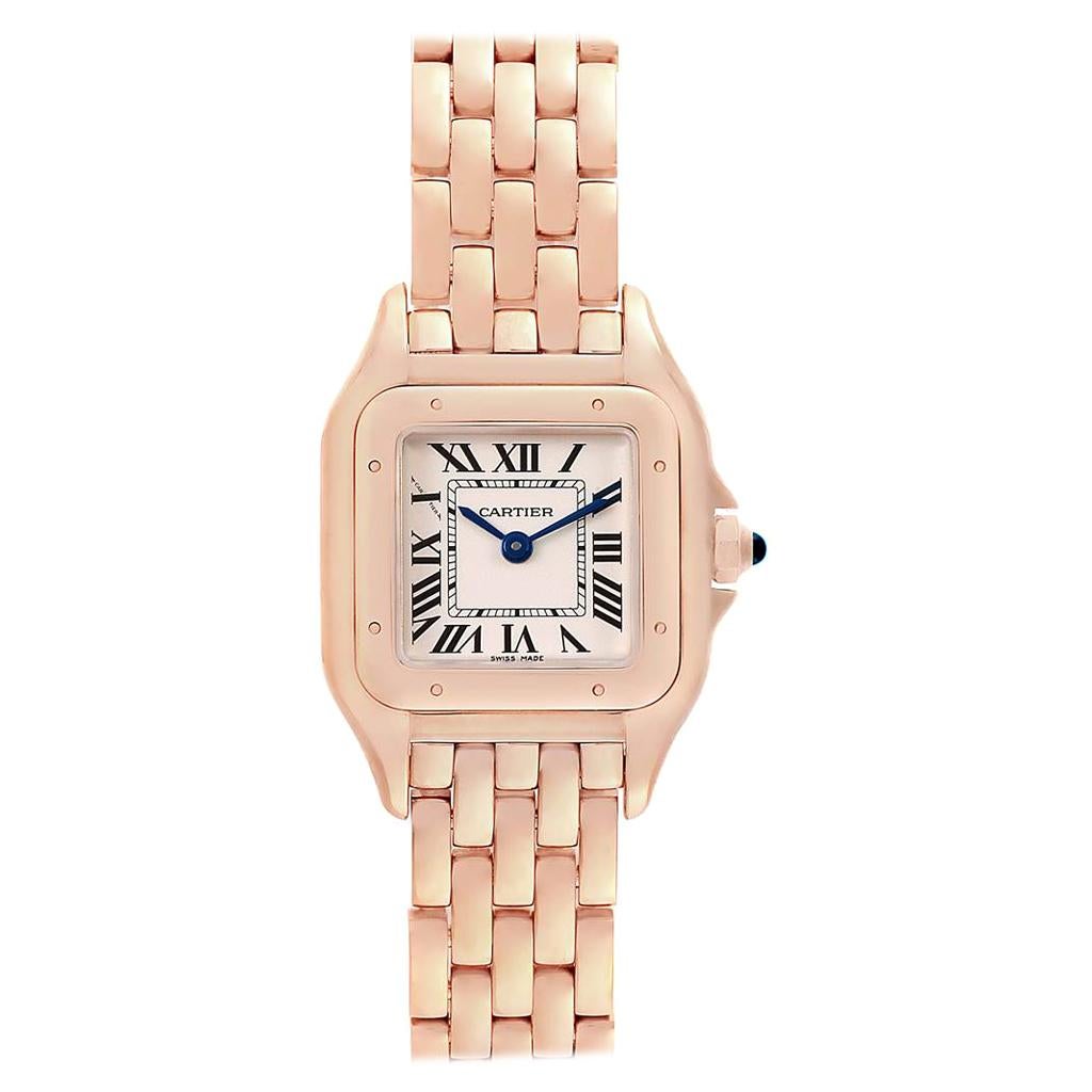 Cartier Panthere 18 Karat Rose Gold Small Ladies Watch WGPN0006 Unworn