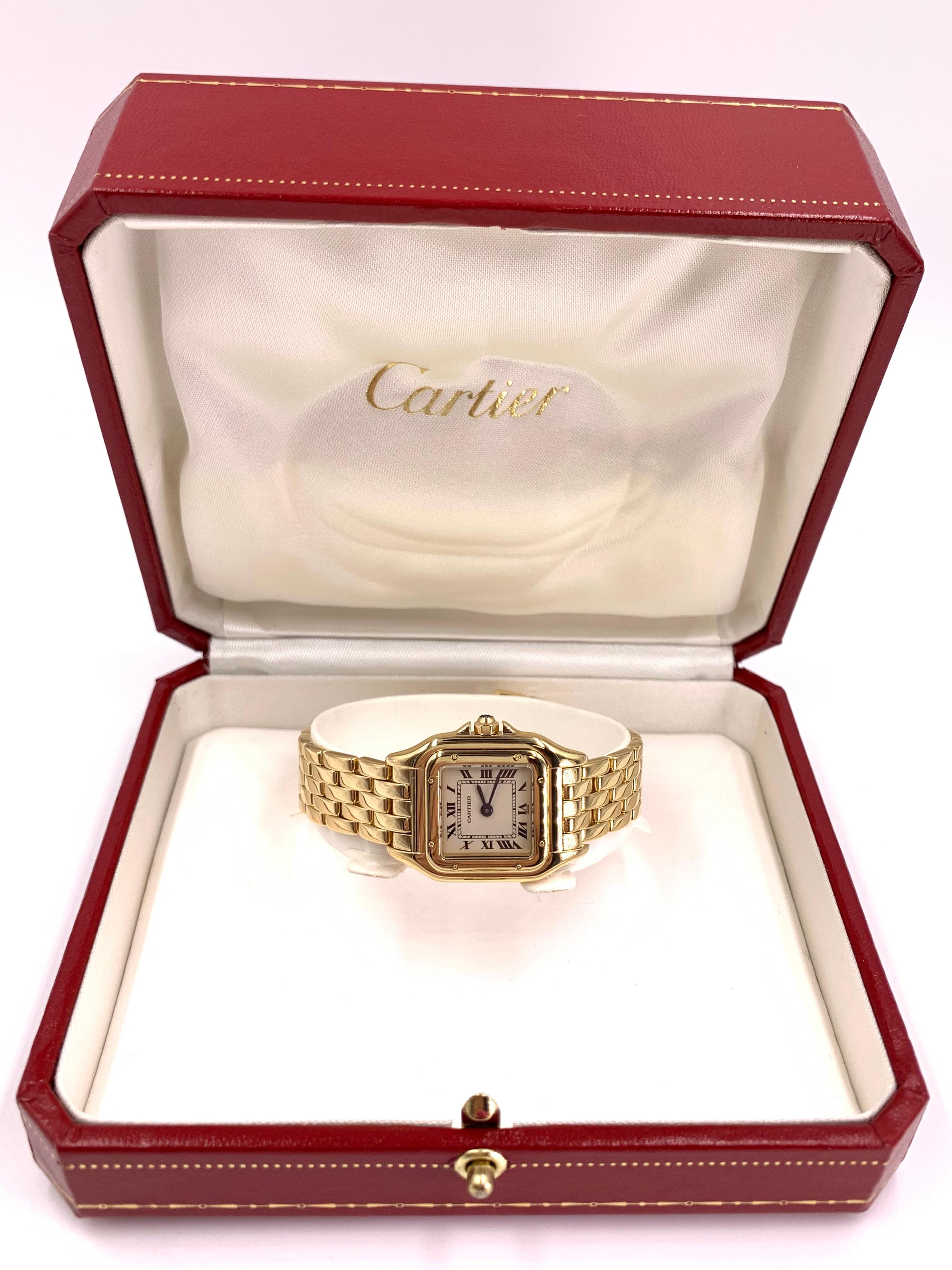 Cartier Panthére 18 Karat Yellow Gold Quartz Watch 1
