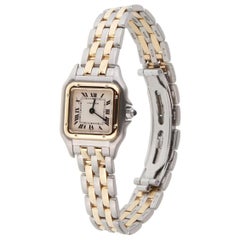 Cartier Panthere 18 Karat Yellow Gold and Stainless Steel Quartz Watch