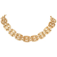 Cartier Panthère 18 Karat Yellow Gold Link Necklace