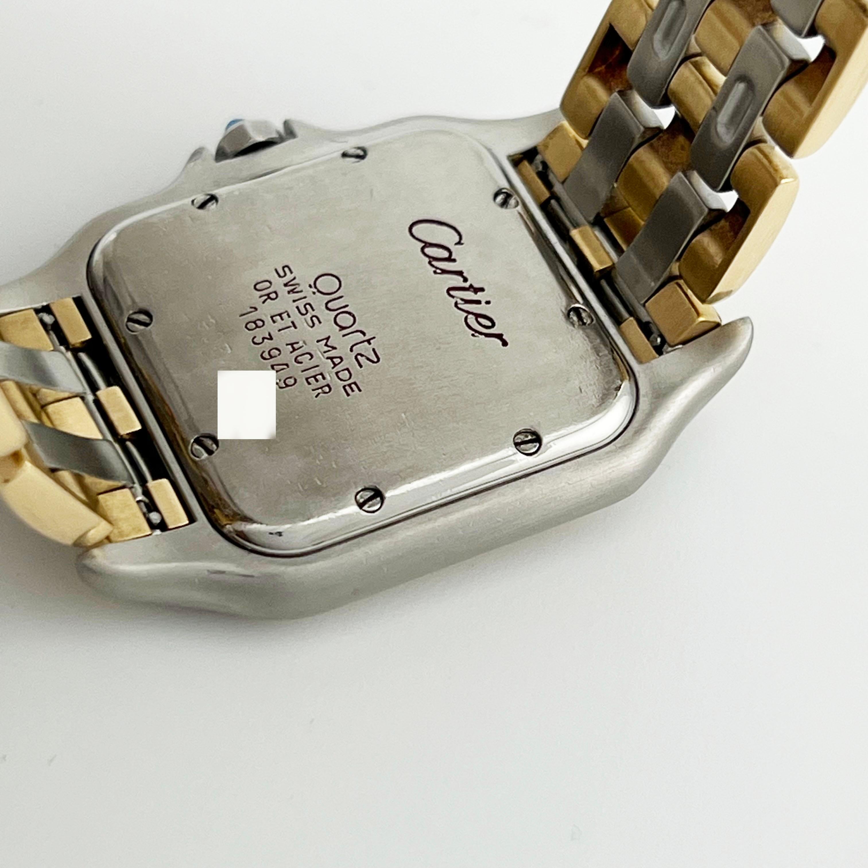 Cartier Panthere 183949 Three Row 27mm Midsize 18K Yellow Gold Stainless Steel 6