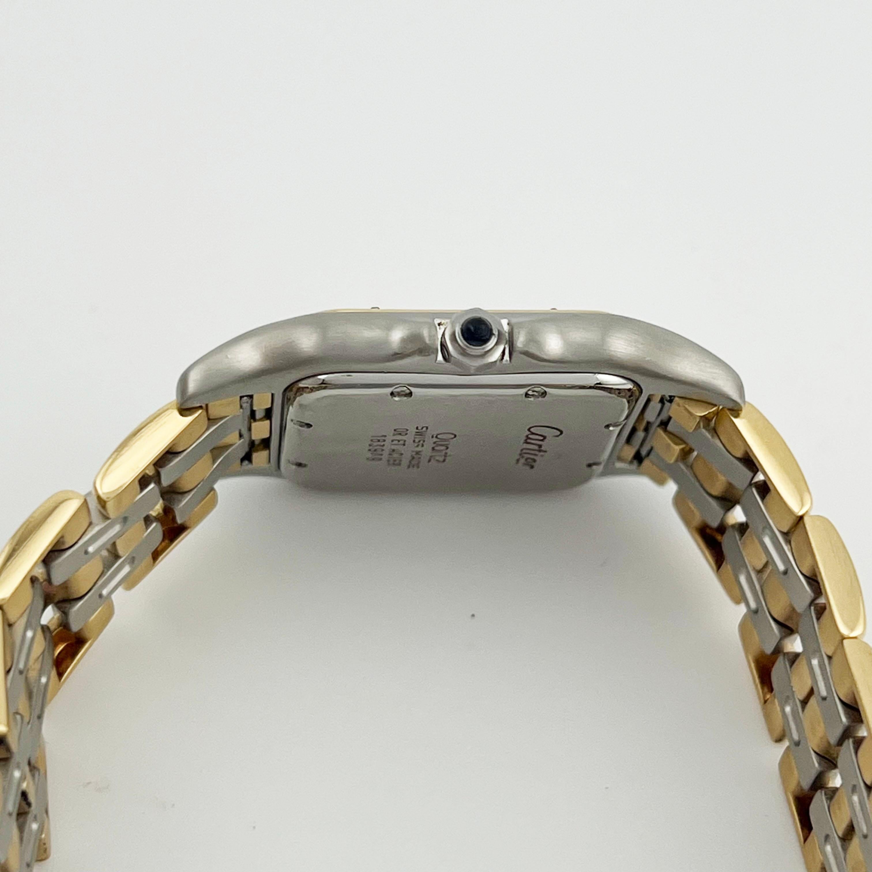 Cartier Panthere 183949 Three Row 27mm Midsize 18K Yellow Gold Stainless Steel 8
