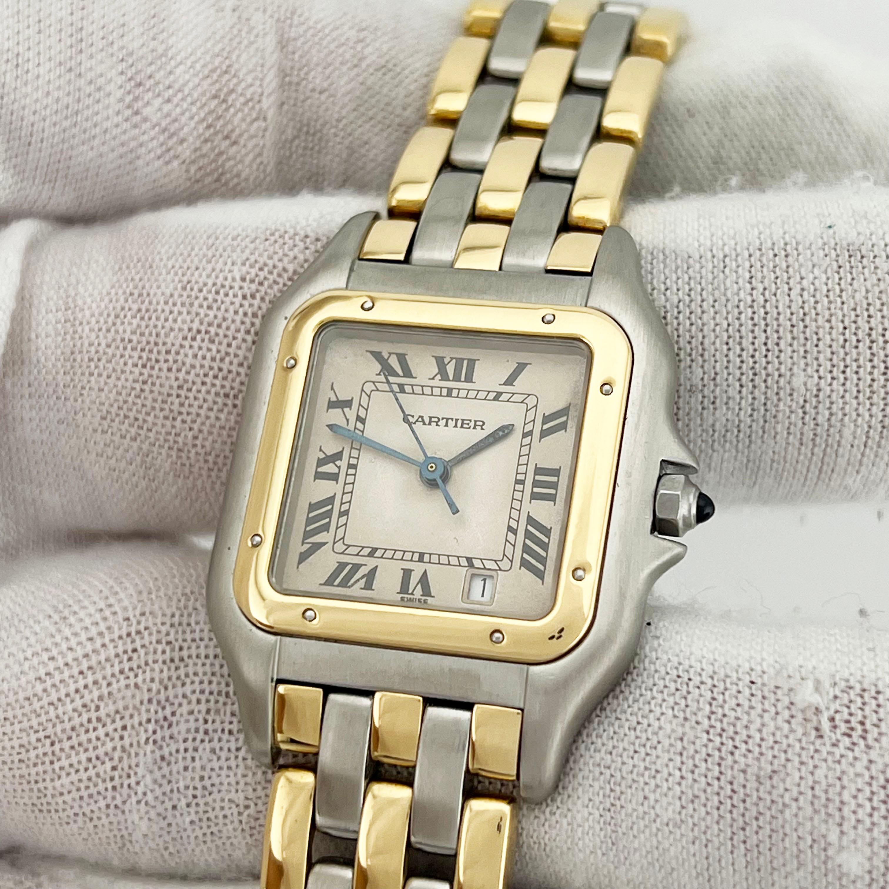 Cartier Panthere 183949 Three Row 27mm Midsize 18K Yellow Gold Stainless Steel 3
