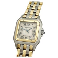 Cartier Panthere 183949 Three Row 27mm Midsize 18K Yellow Gold Stainless Steel
