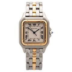 Cartier Panthère 187949 Montre pour femme de taille moyenne 27 mm en or jaune 18 carats et acier inoxydable