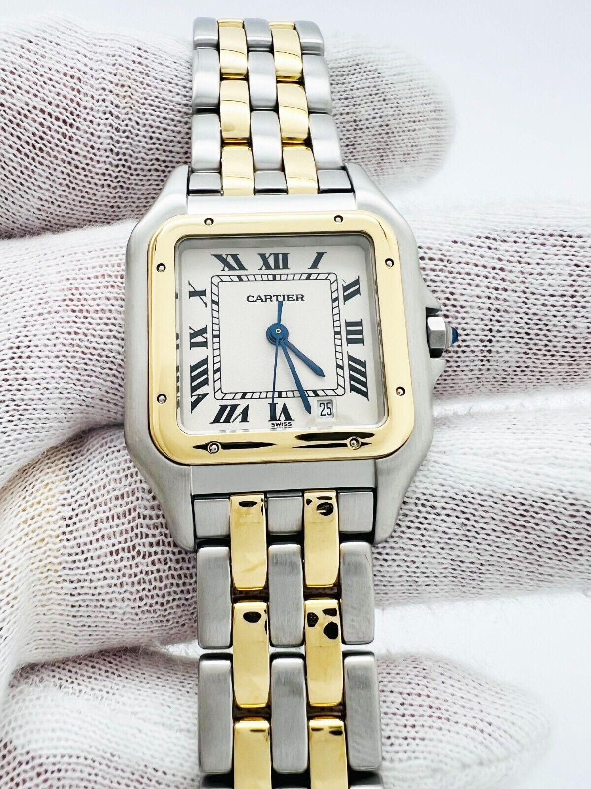Cartier Panthere 187949 Two Row 18K Yellow Gold Stainless Midsize Box Paper 3