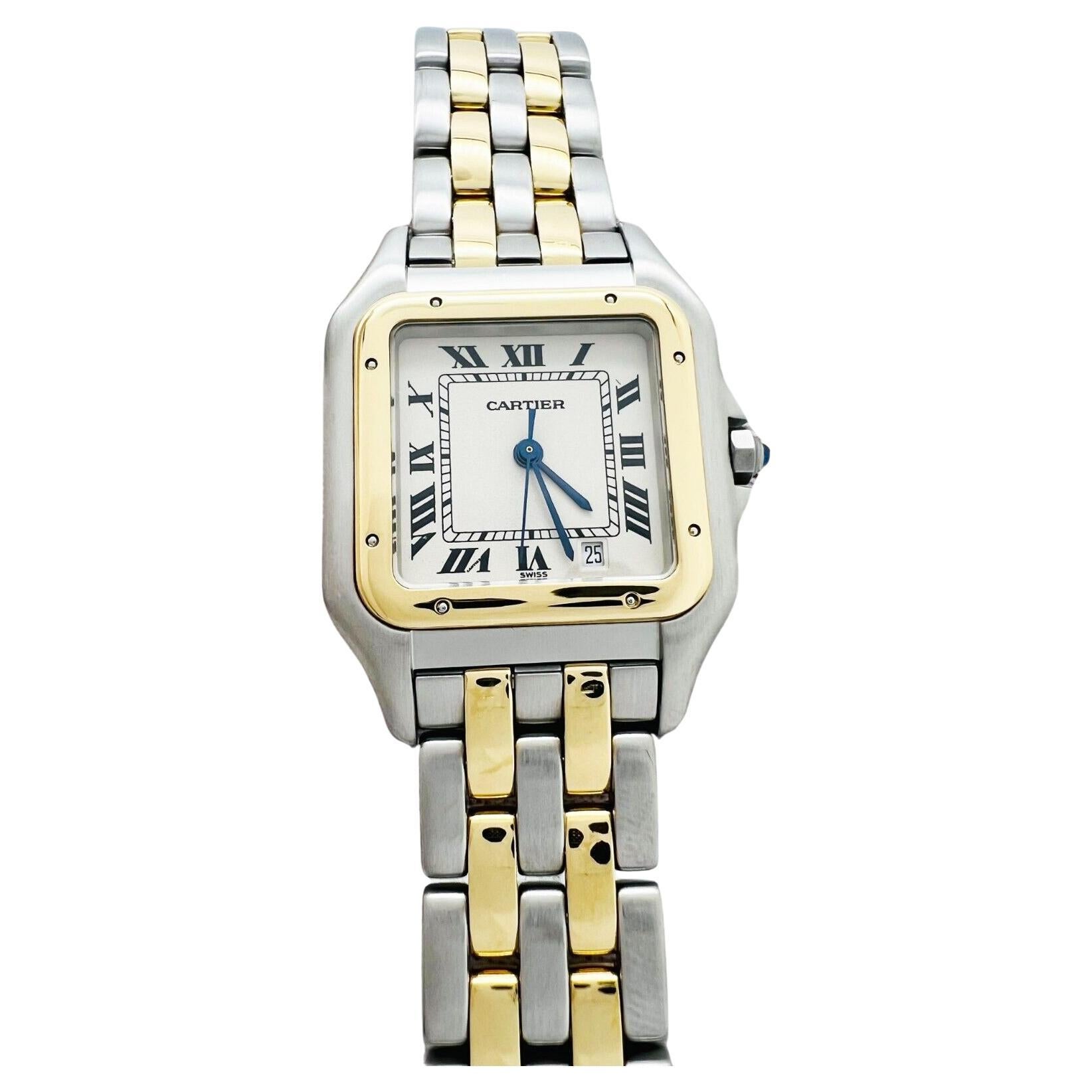 Cartier Panthere 187949 Two Row 18K Yellow Gold Stainless Midsize Box Paper