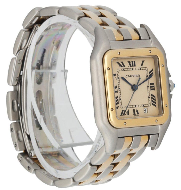 Cartier Panthere 187949C Two Row Midsize Ladies Watch In Excellent Condition For Sale In New York, NY