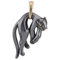 Cartier Panthere 18k Gold Silverium Pendant