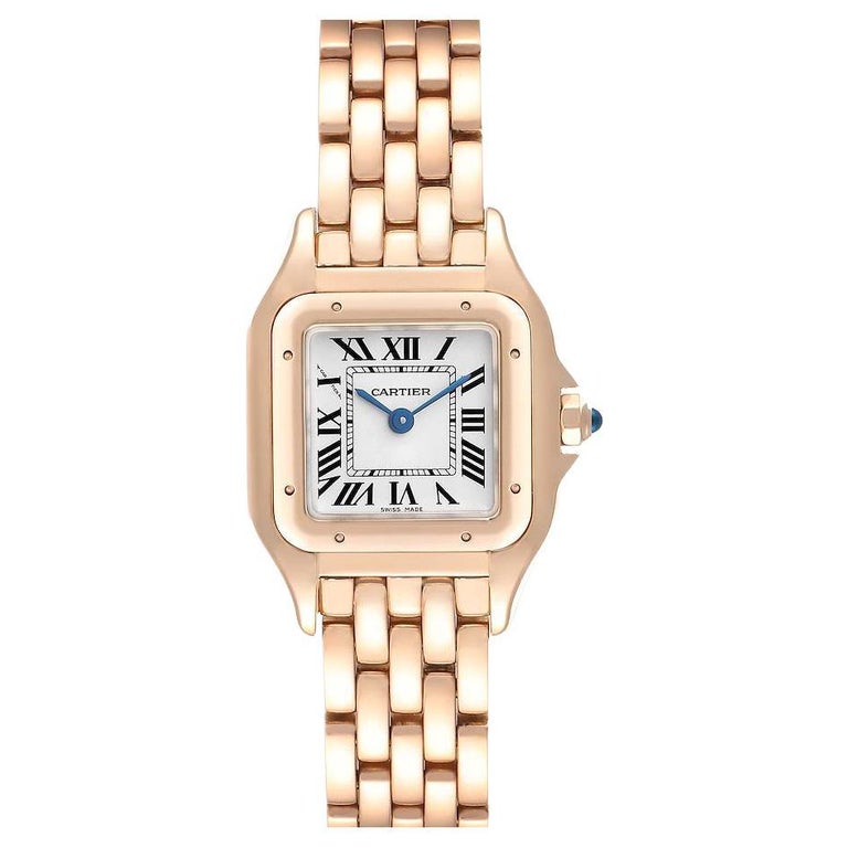 Cartier, petite montre Panthère en or rose 18 carats pour femme WGPN0006  non portée En vente sur 1stDibs
