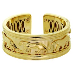 Cartier Panthere 18k zweifarbiges Gold Vintage Manschettenarmband