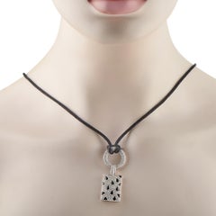 Cartier Panthere 18K White Gold 2.82ct Diamond Pendant Necklace CA08-060426