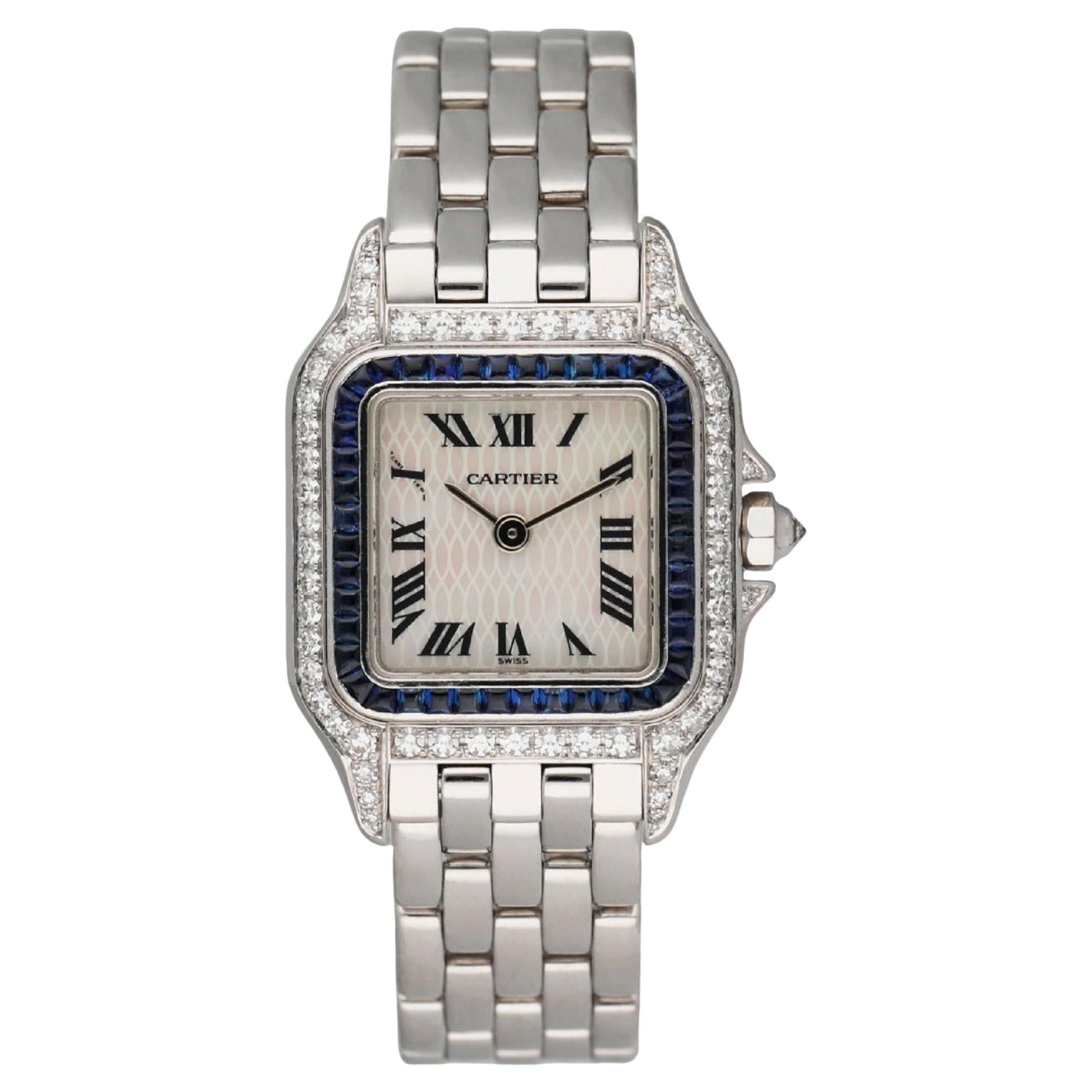 Cartier Panthere 18k White Gold Diamond 2362 Ladies Watch