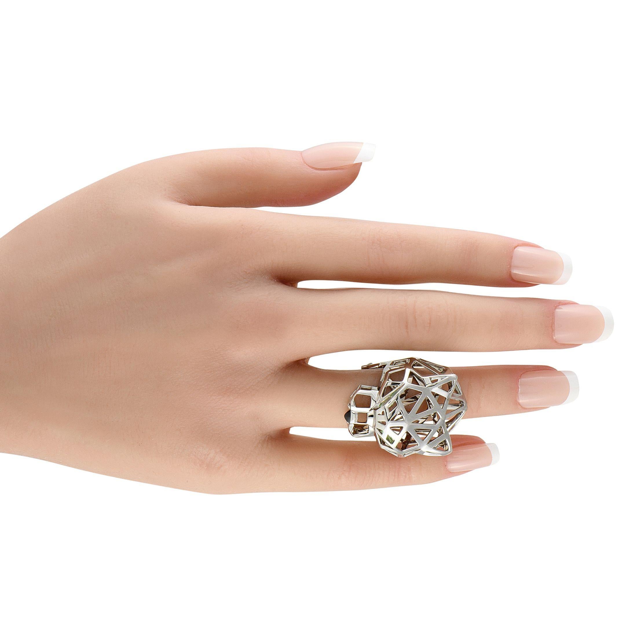 Cartier, bague panthère en or blanc 18 carats Excellent état - En vente à Southampton, PA