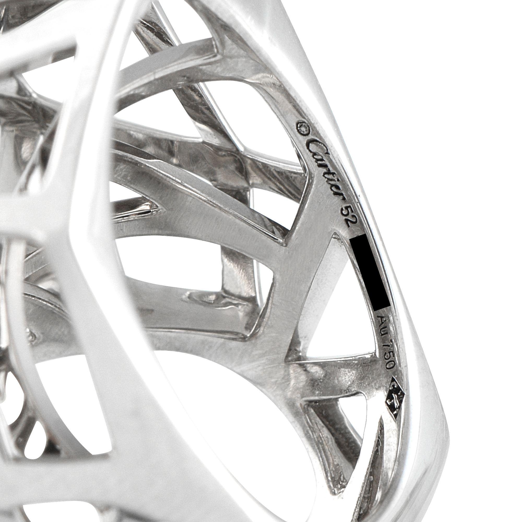 Cartier, bague panthère en or blanc 18 carats Pour femmes en vente