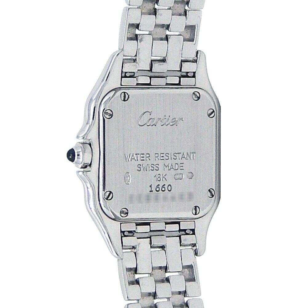 Cartier Panthere 18 Karat White Gold Swiss Quartz Ladies Watch 1660 For Sale 1