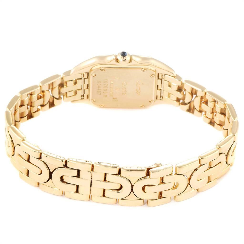 Women's Cartier Panthere 18 Karat Yellow Gold Art Deco Bracelet Ladies Watch 107000