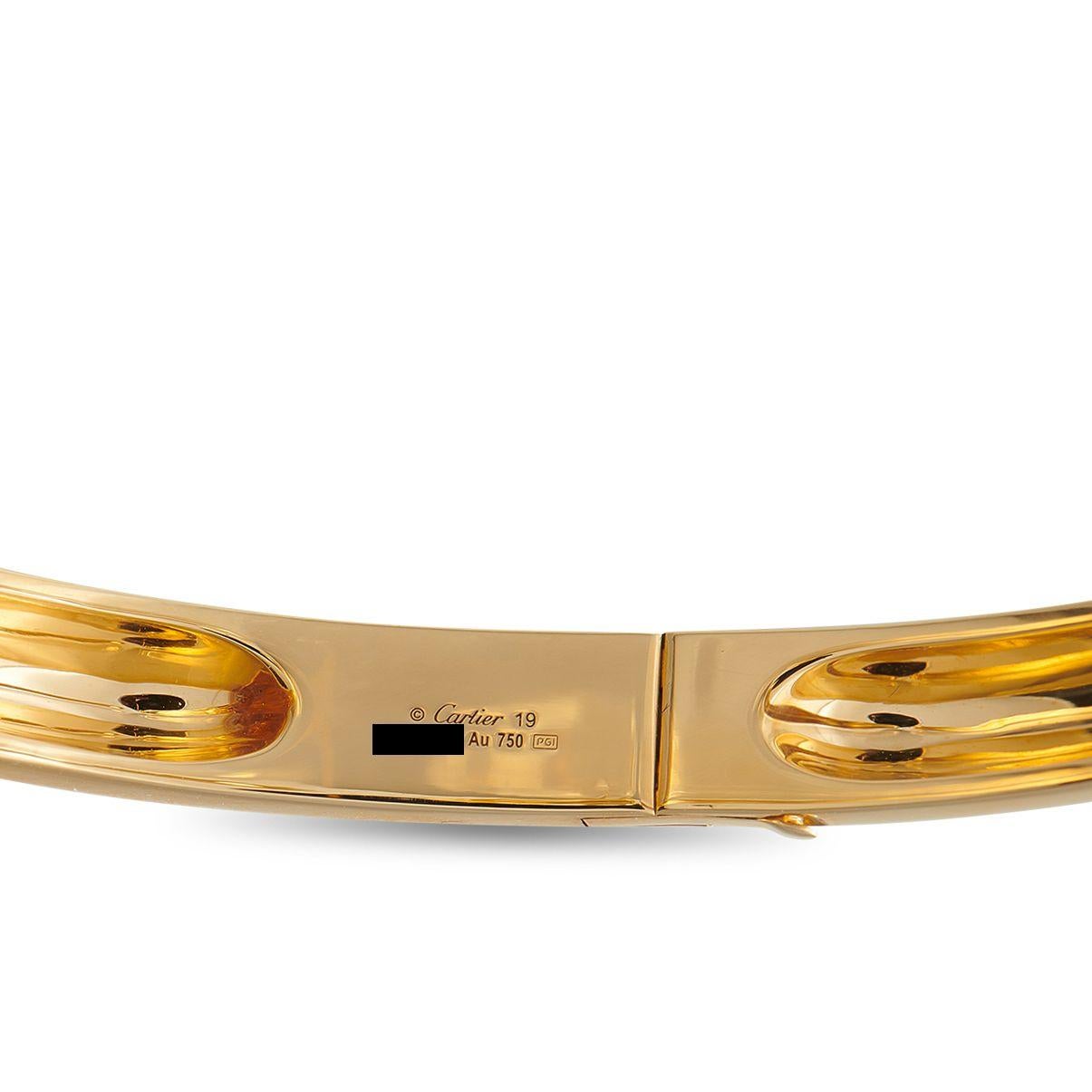 Cartier Panthere Pulsera Oro Amarillo 18K Talla 19 CA12-071825 en Excelente estado para la venta en Southampton, PA