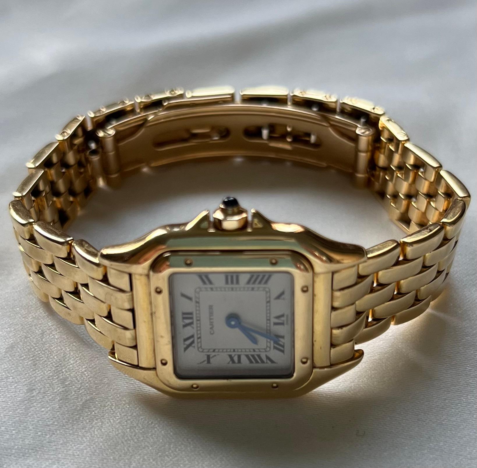 cartier panthere watch gold small