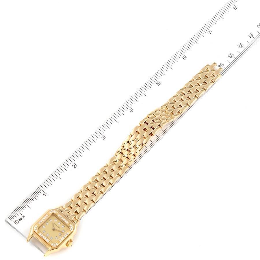 Cartier Panthere 18k Yellow Gold Diamond Ladies Watch 866911 1