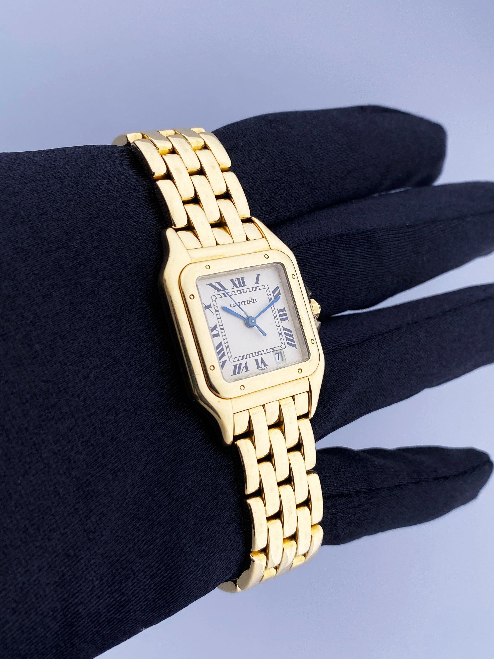 gold cartier ladies watch