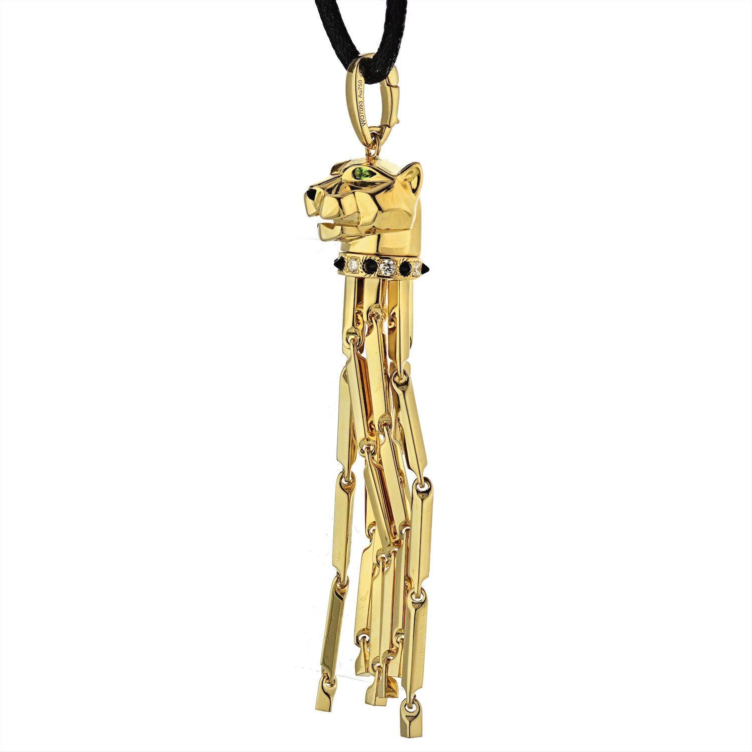 black cord gold pendant necklace