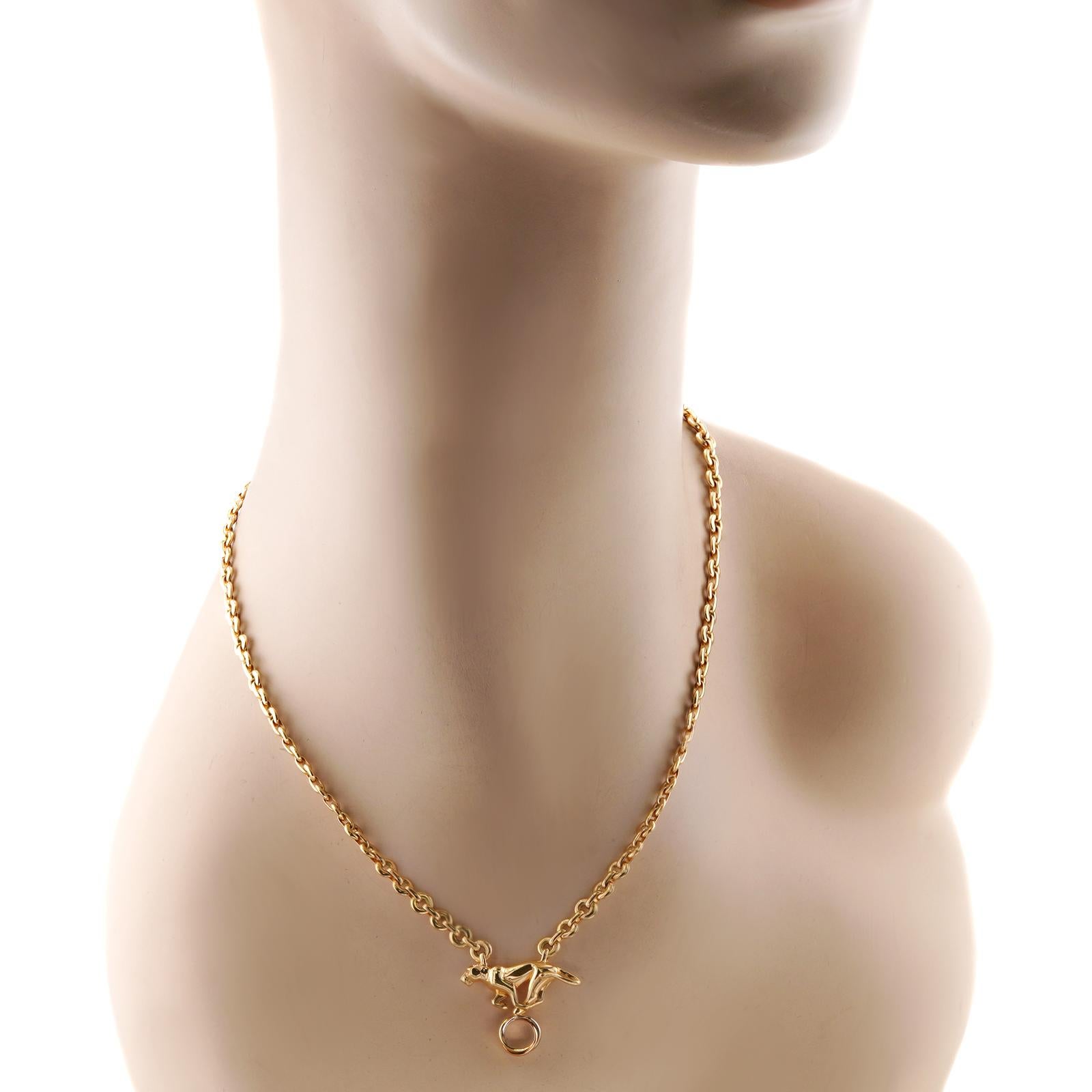 CARTIER Panthere 18k Yellow Gold Panther Pendant Necklace 1