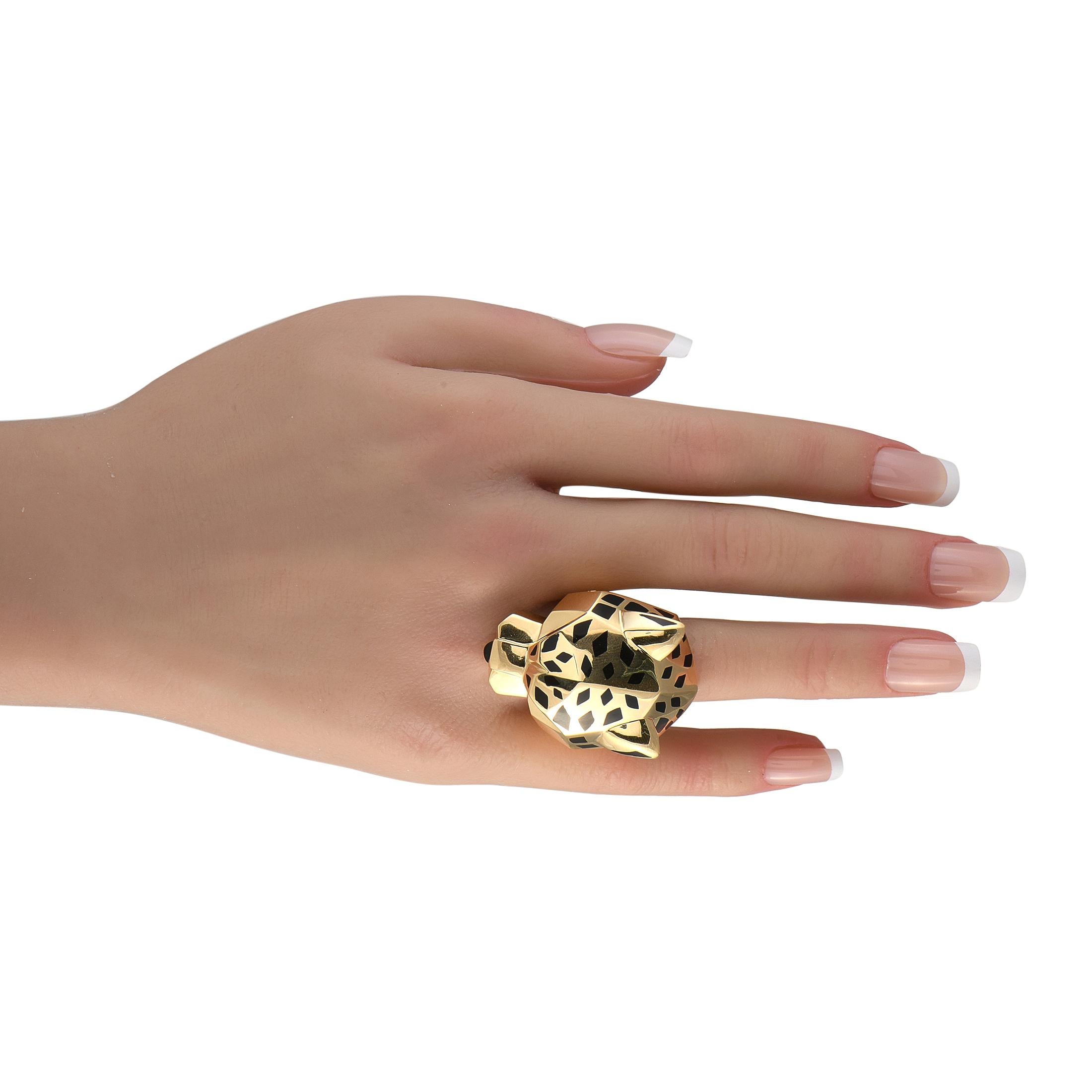 Cartier Panthere 18K Yellow Gold Ring In Excellent Condition For Sale In Southampton, PA