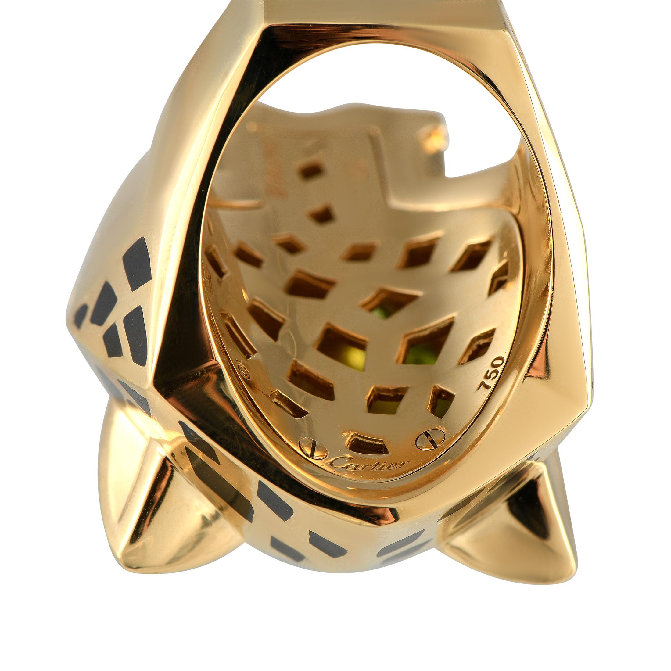 Cartier Panthere 18K Yellow Gold Ring For Sale 1