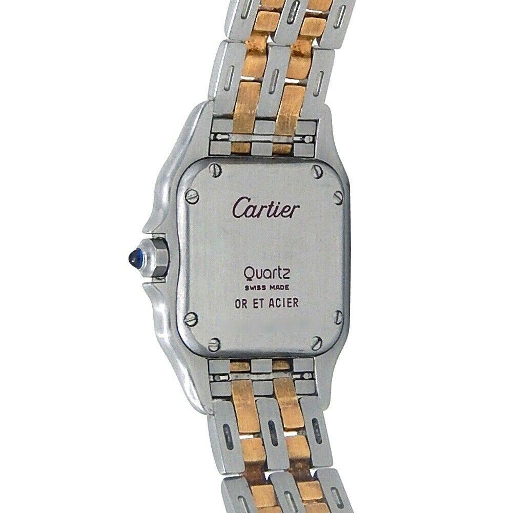 Cartier Panthere 18 Karat Gold and Stainless Steel Women's Watch Quartz W2PN0006 In Excellent Condition For Sale In New York, NY