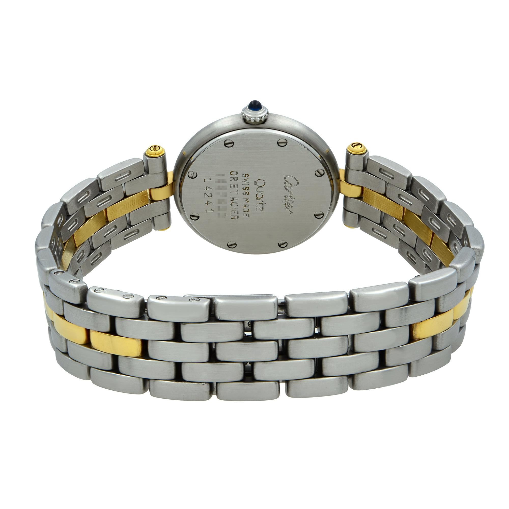 Cartier Panthere 18K Gelbgold Stahl Silber Zifferblatt Quarz Damenuhr 1057920 3