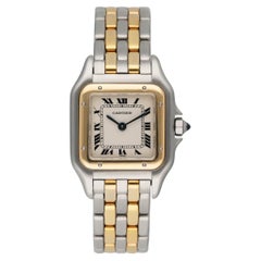 Cartier Panthere 18K Yellow Gold & Steel Two Rows Ladies Watch