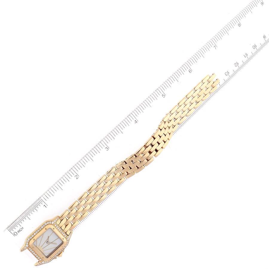 Cartier Panthere 18k Yellow Gold Sunrise Dial Diamond Ladies Watch 86691 4