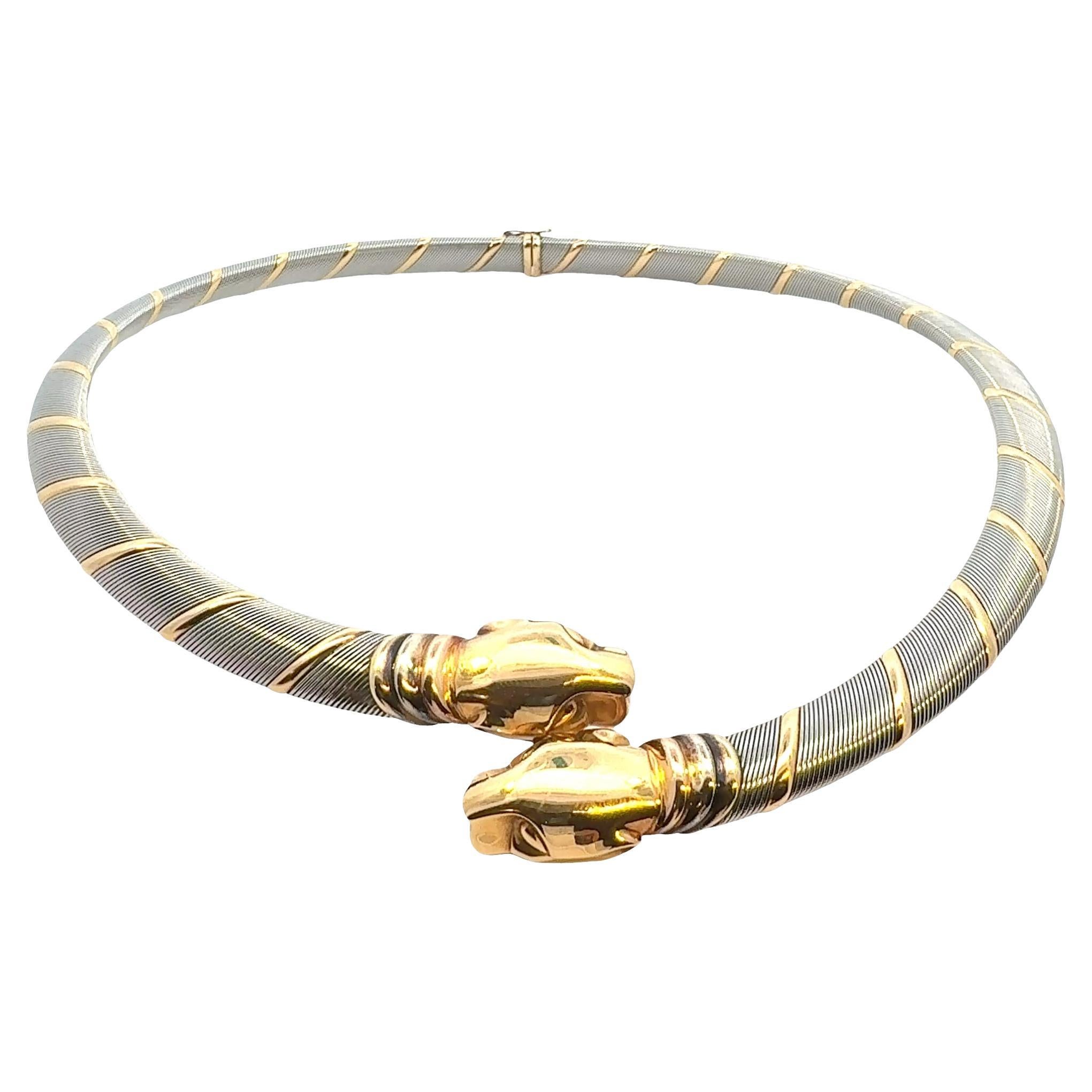 Panthère de Cartier en or 18kt et acier Vintage By