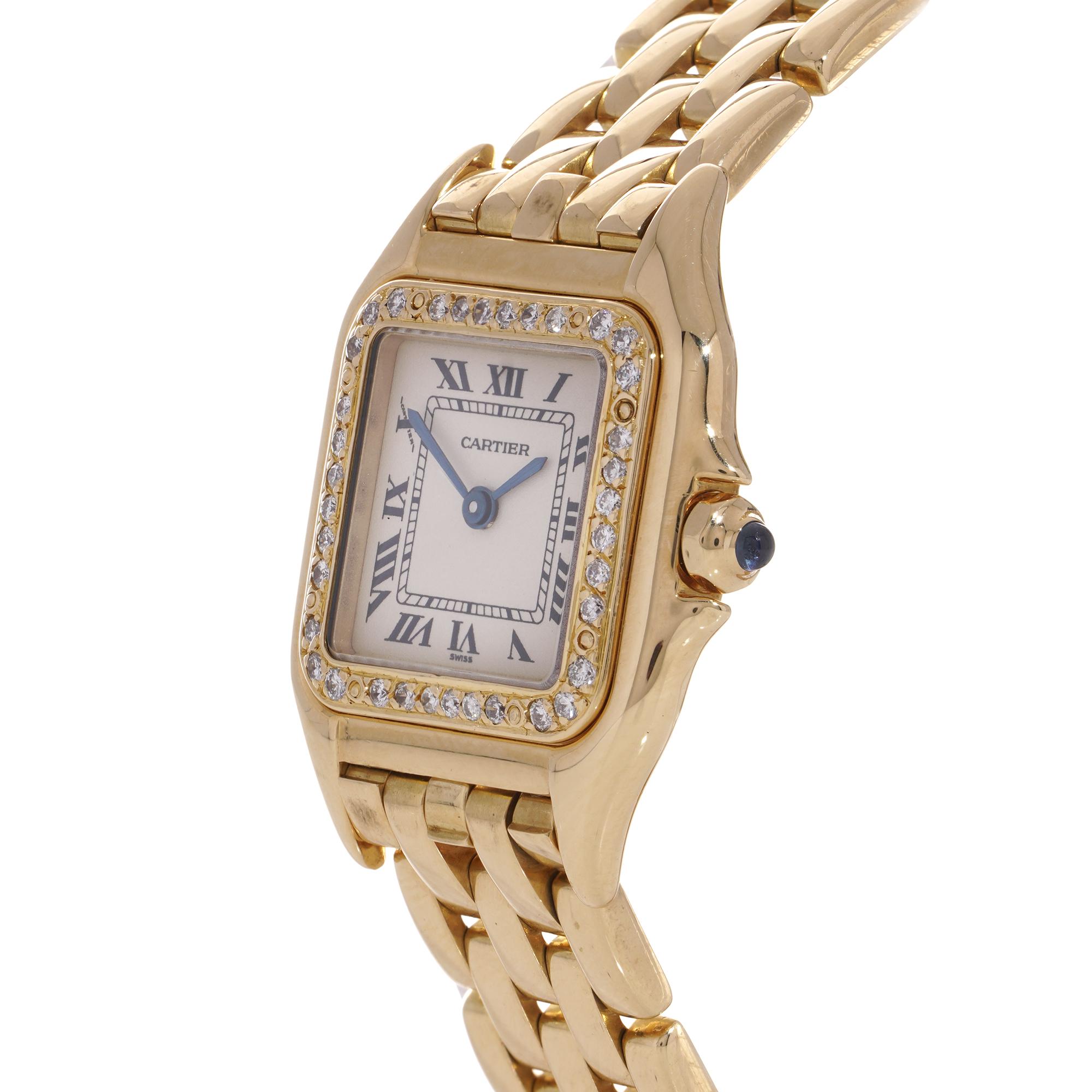 Cartier Panthere 18kt. yellow gold  Ladies Quartz wristwatch with diamond bezel 1