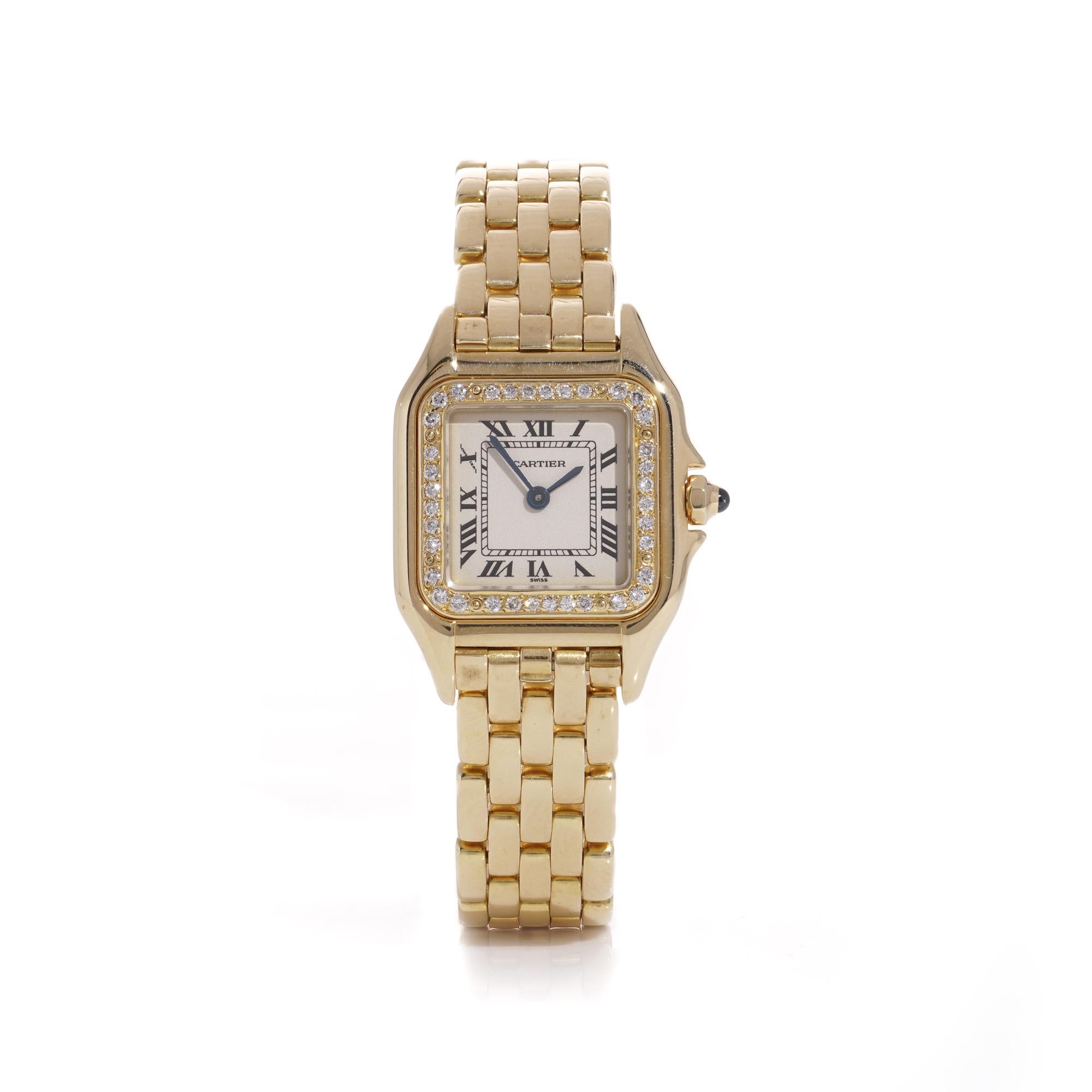 Cartier Panthere 18kt. yellow gold  Ladies Quartz wristwatch with diamond bezel 6
