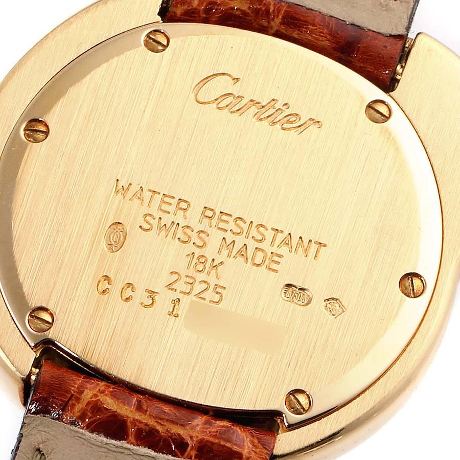 Cartier Panthere 1925 Reloj de señora de oro amarillo de 18 quilates con esfera plateada 2325 en Excelente estado para la venta en Atlanta, GA