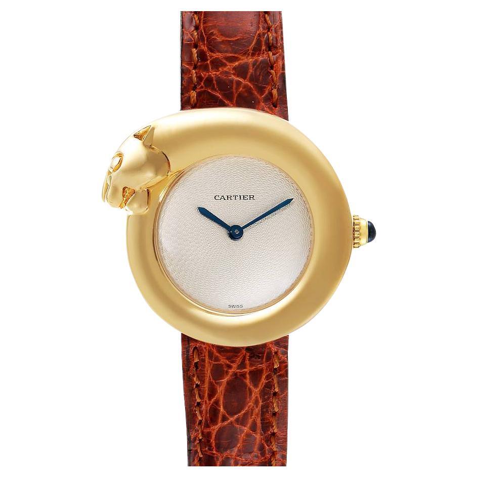 Cartier Panthere 1925 18K Yellow Gold Silver Dial Ladies Watch 2325