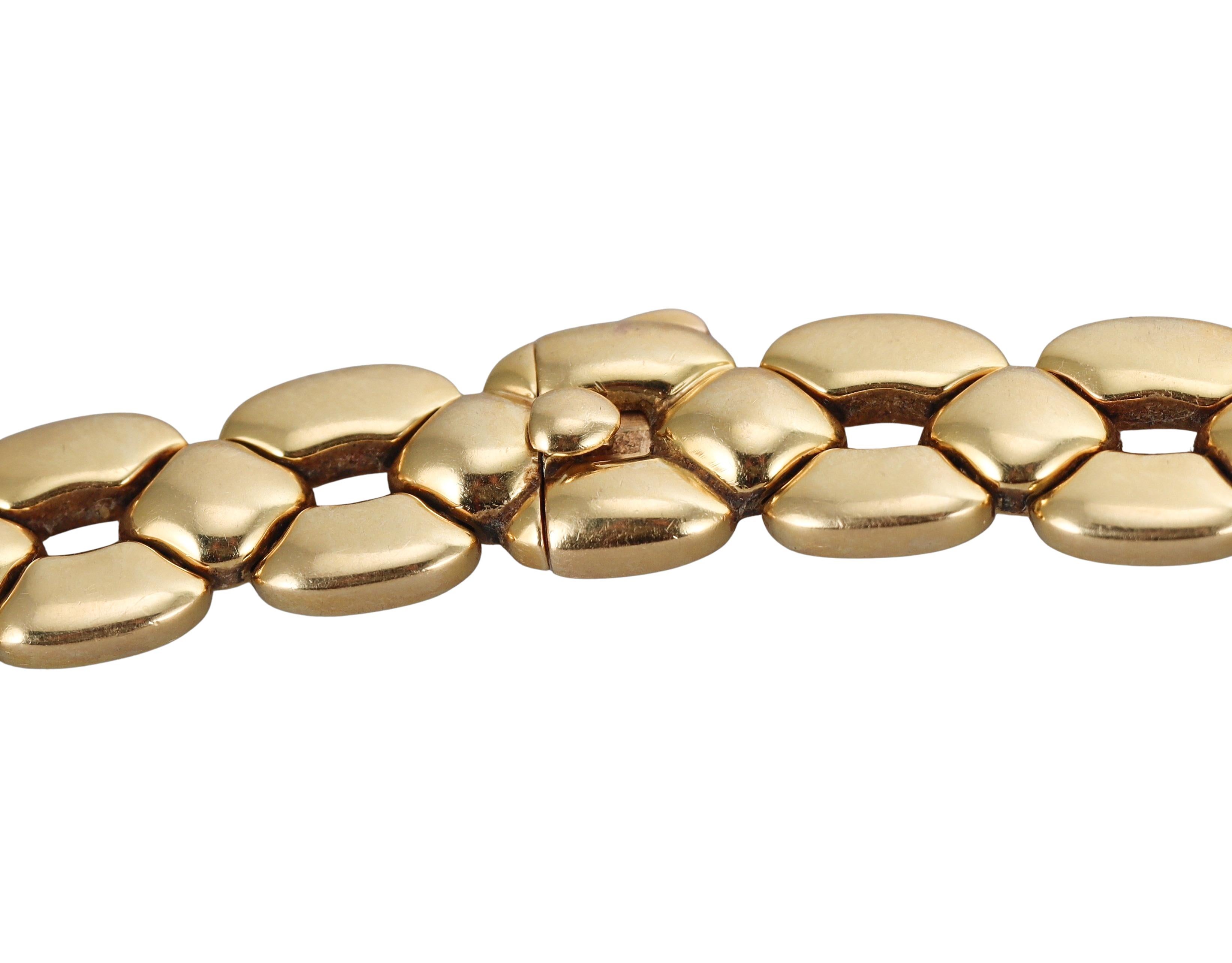 Cartier Panthere 1990er Jahre Gelbgold-Halskette im Angebot 1
