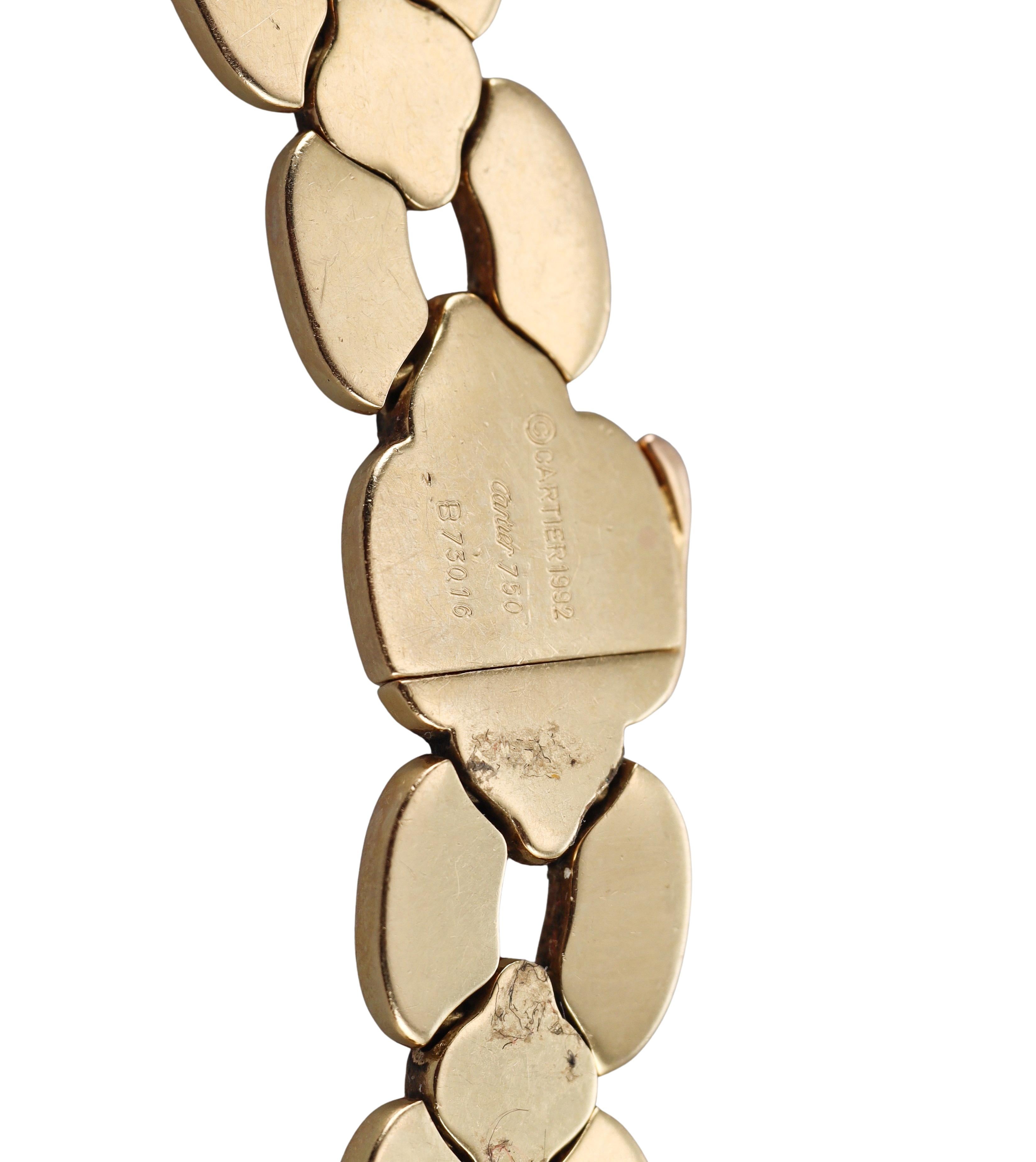 Cartier Panthere 1990er Jahre Gelbgold-Halskette im Angebot 2