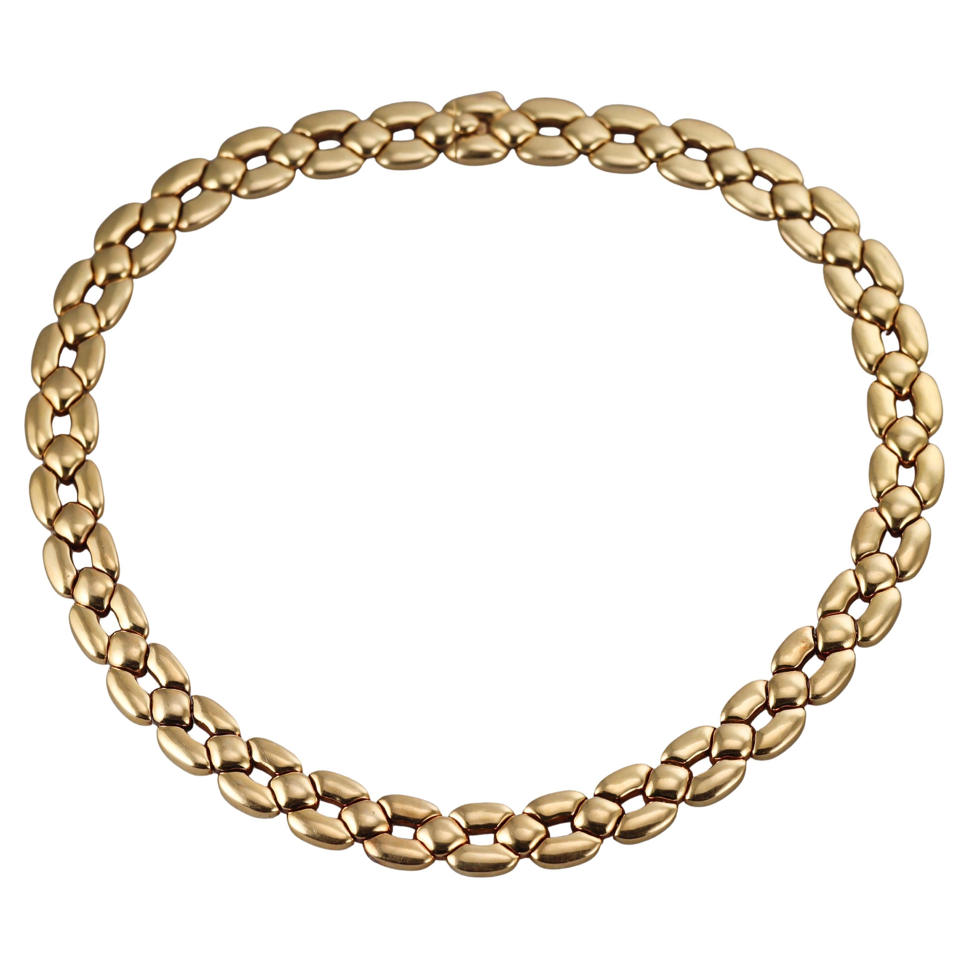 Cartier Panthere 1990er Jahre Gelbgold-Halskette im Angebot