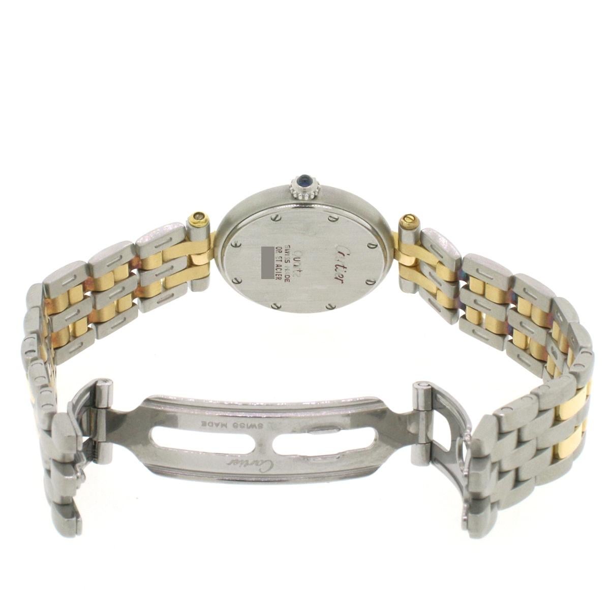 Cartier Panthere 2-Tone 18 Karat Gold and Stainless Steel Ladies Watch 1669 For Sale 2