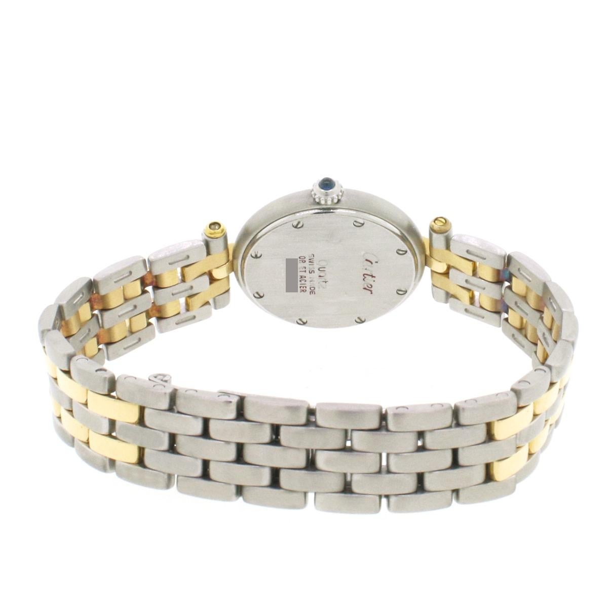 Cartier Panthere 2-Tone 18 Karat Gold and Stainless Steel Ladies Watch 1669 For Sale 3