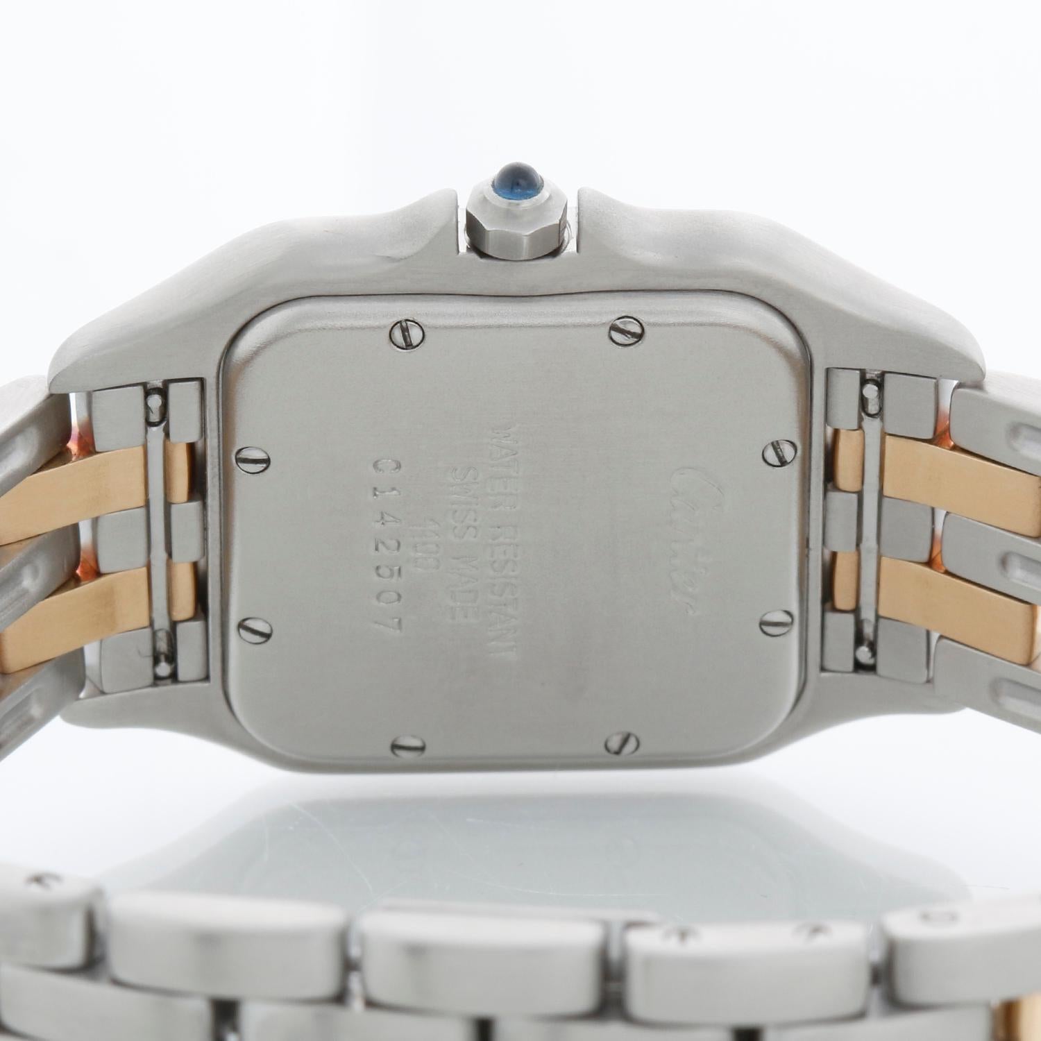 Cartier Panthere 2-Tone 2-Row Midsize Orologio in acciaio e oro 1100 W25027B8 2