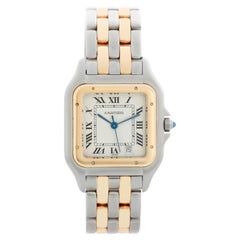 Cartier Panthere 2-Tone 2-Row Midsize Steel 
Gold Watch 1100 W25027B8