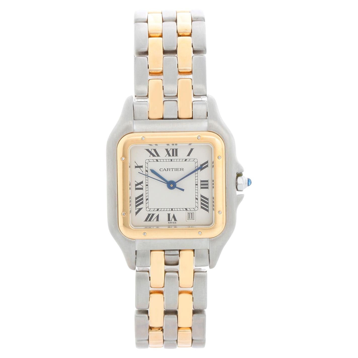 Cartier Panthere 2-Tone 2-Row Midsize Orologio in acciaio e oro 1100 W25027B8